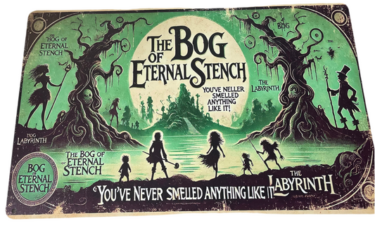 The Bog of eternal stench sign