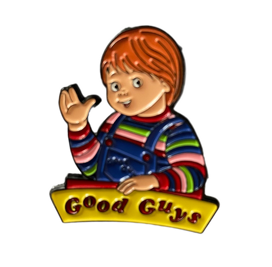 Child’s play good guys pin badge