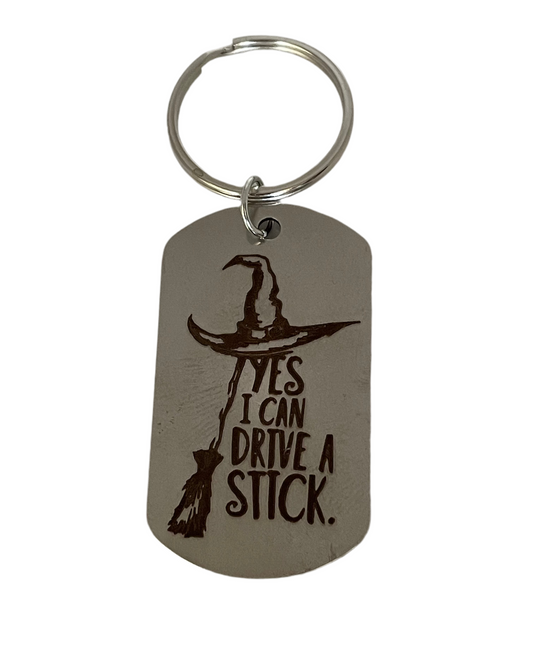 Yes I can drive a stick Keyring