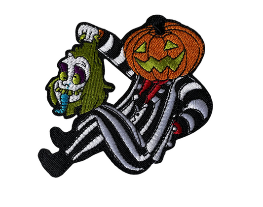 Beetlejuice with pumpkin patch