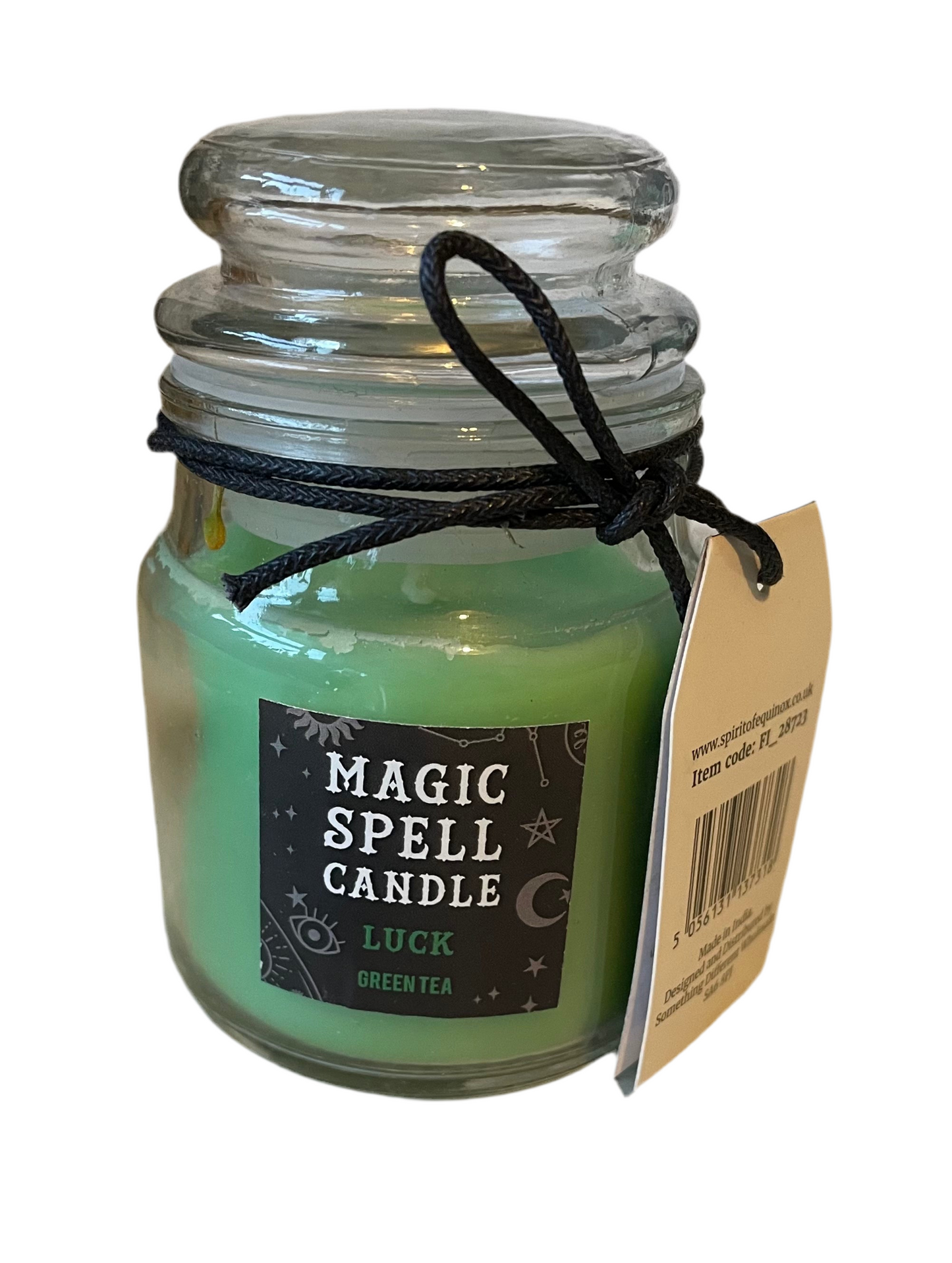 Green tea “Luck” spell love candle jar
