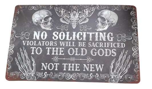 No Soliciting sign