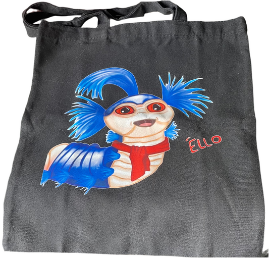 Ello the worm tote bag