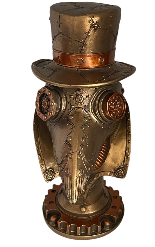 Beaky plague doctor steam punk figurine