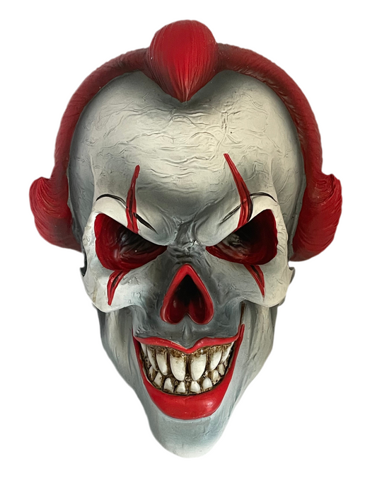 Play time clown skull figurine