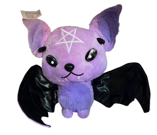 Purple satanic bat toy