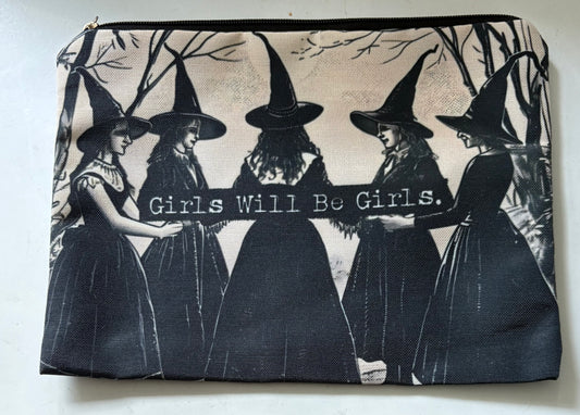 Witches girls will be girls make up bag
