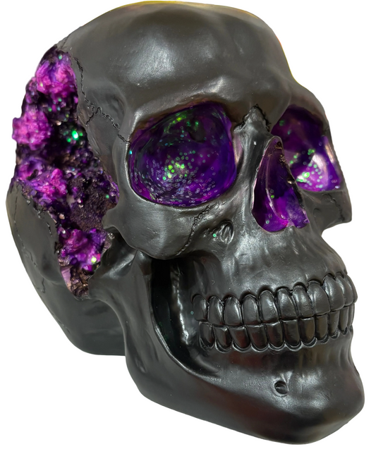 Geode skull ornament