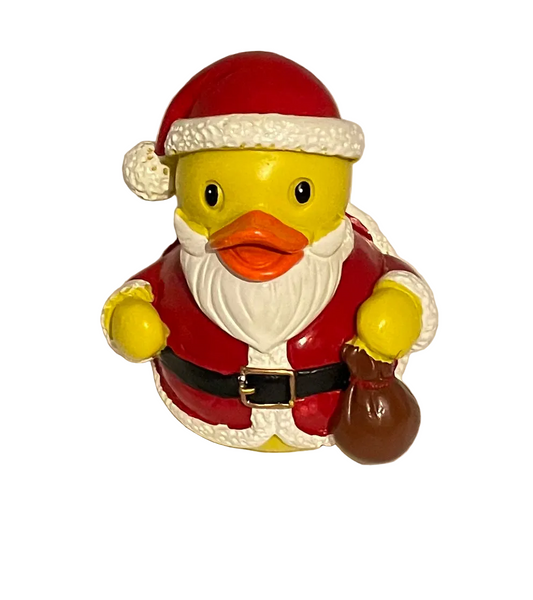 Father Christmas duck figurine