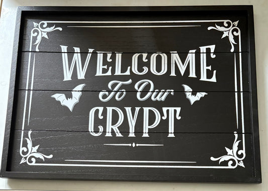 Welcome to our Crypt wall plaque