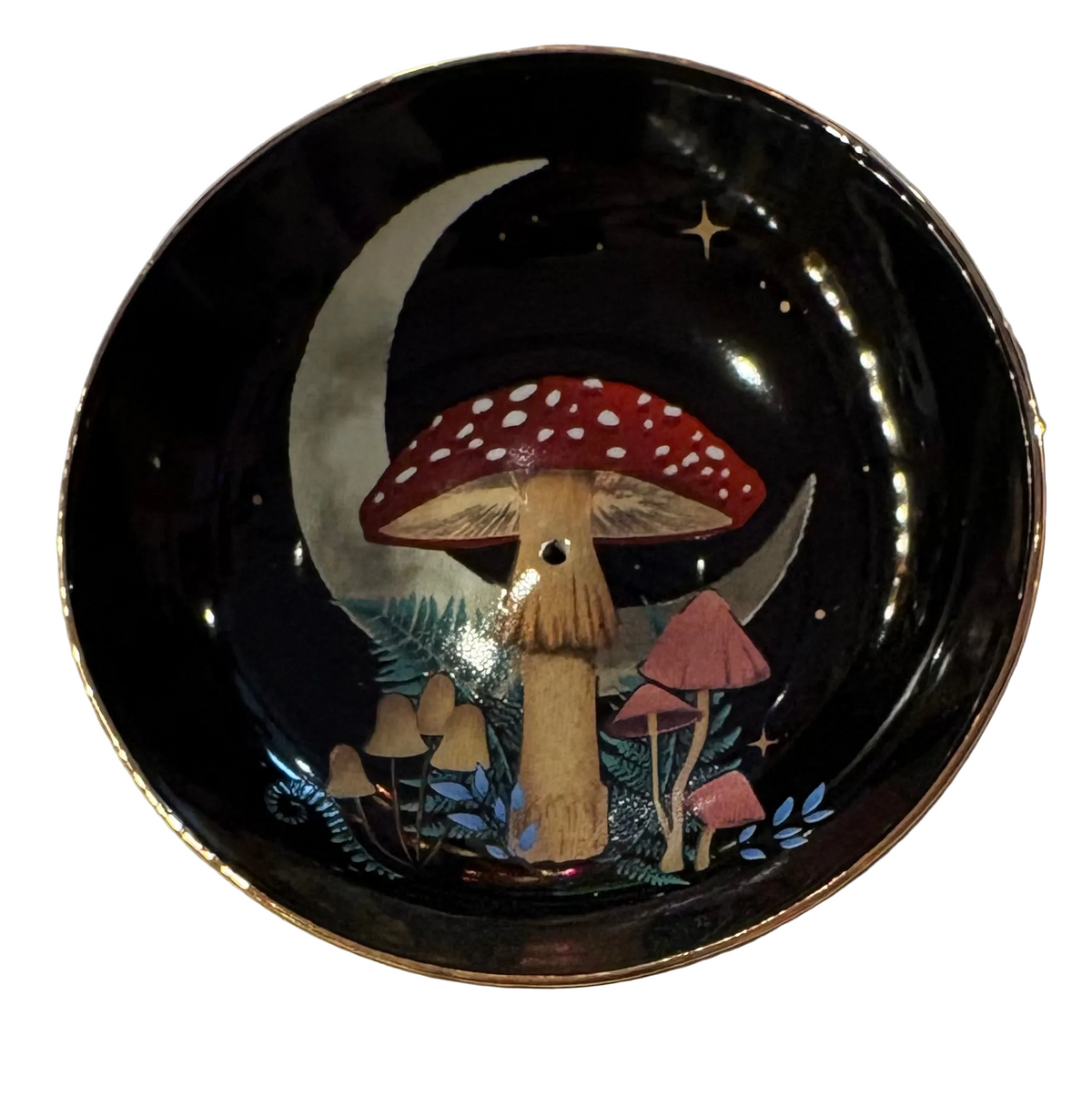 Forest Mushroom ceramic incense plate