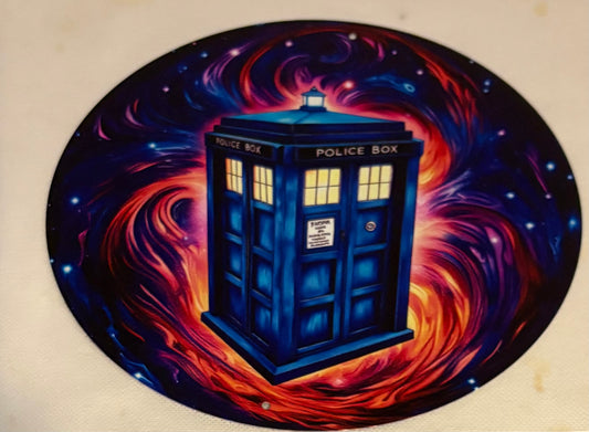 Tardis round sign