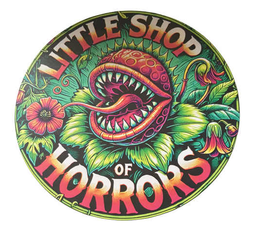 Little shop of Horrors round sign
