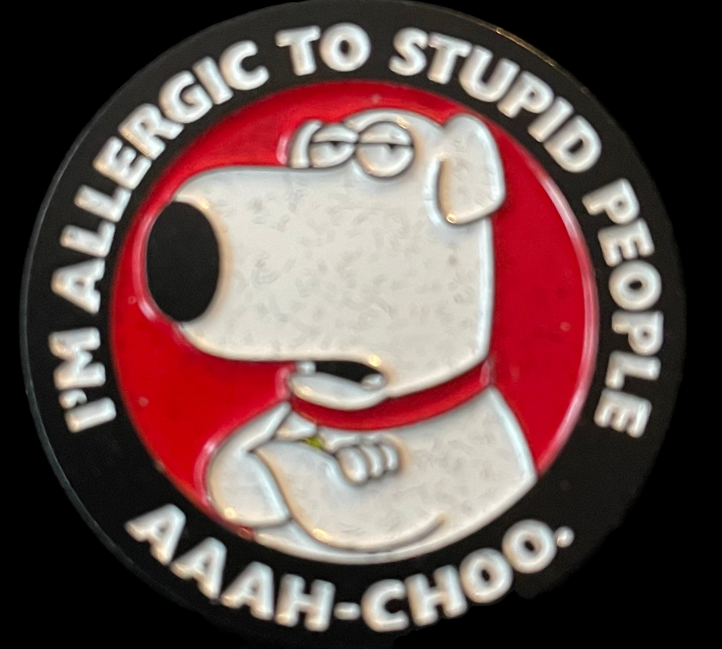 Brian from Family Guy pin badge