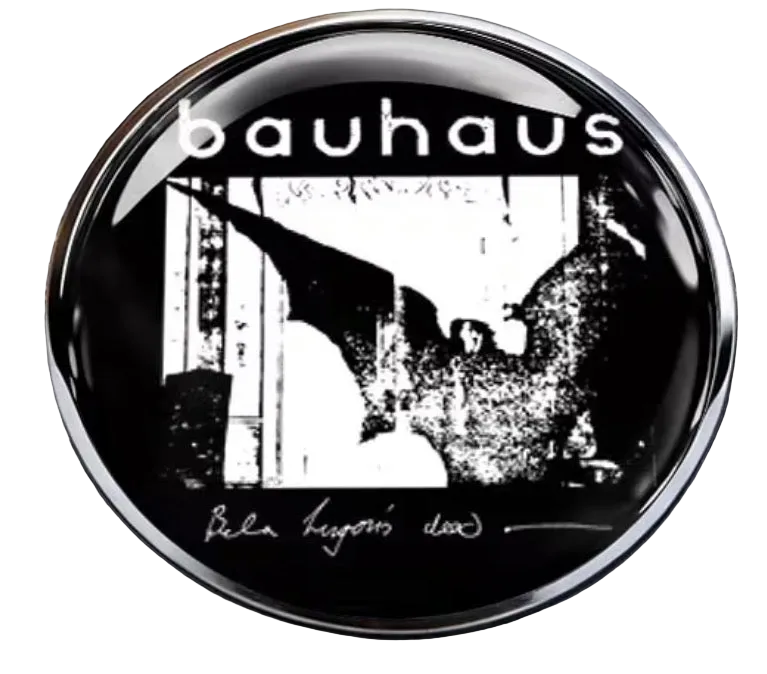 Bauhaus round pin badge