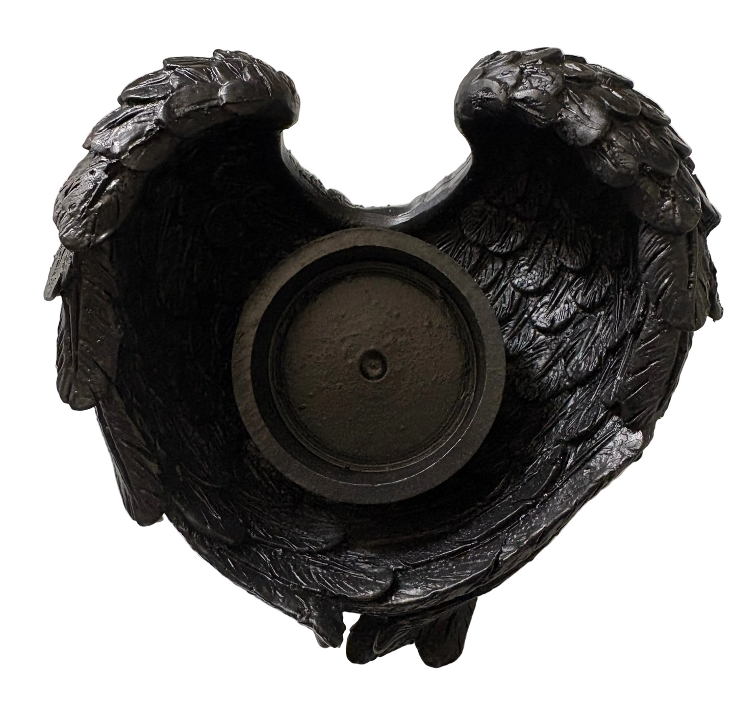 Raven wings tea light candle holder