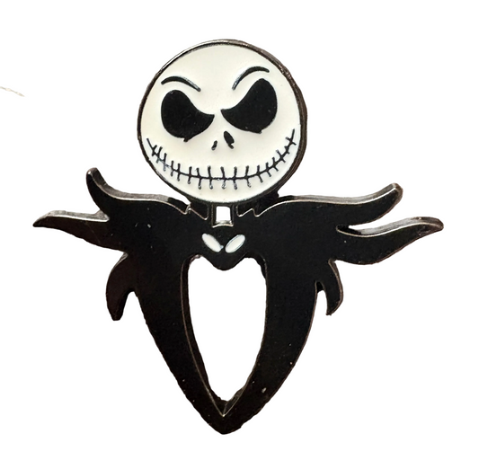 Jack Skellington wearing Cat cape pin badge