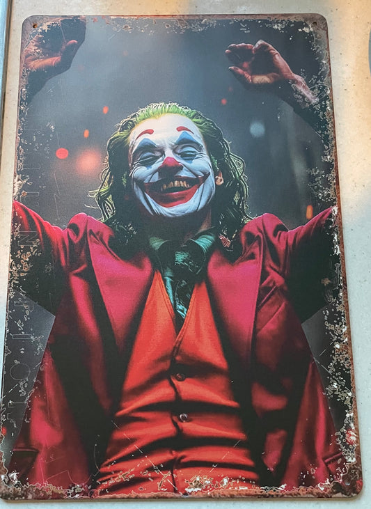 The Joker laughing sign