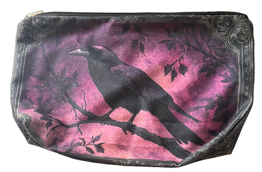 Crow make up bag