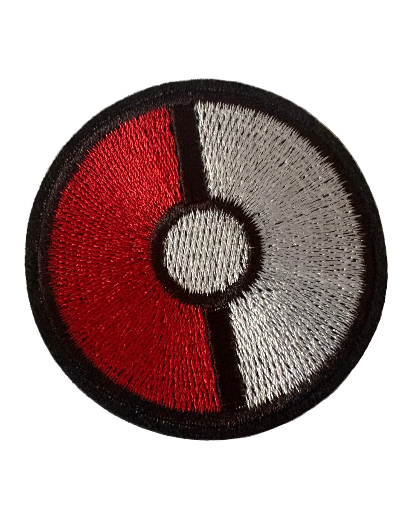 Red and Silver round patch