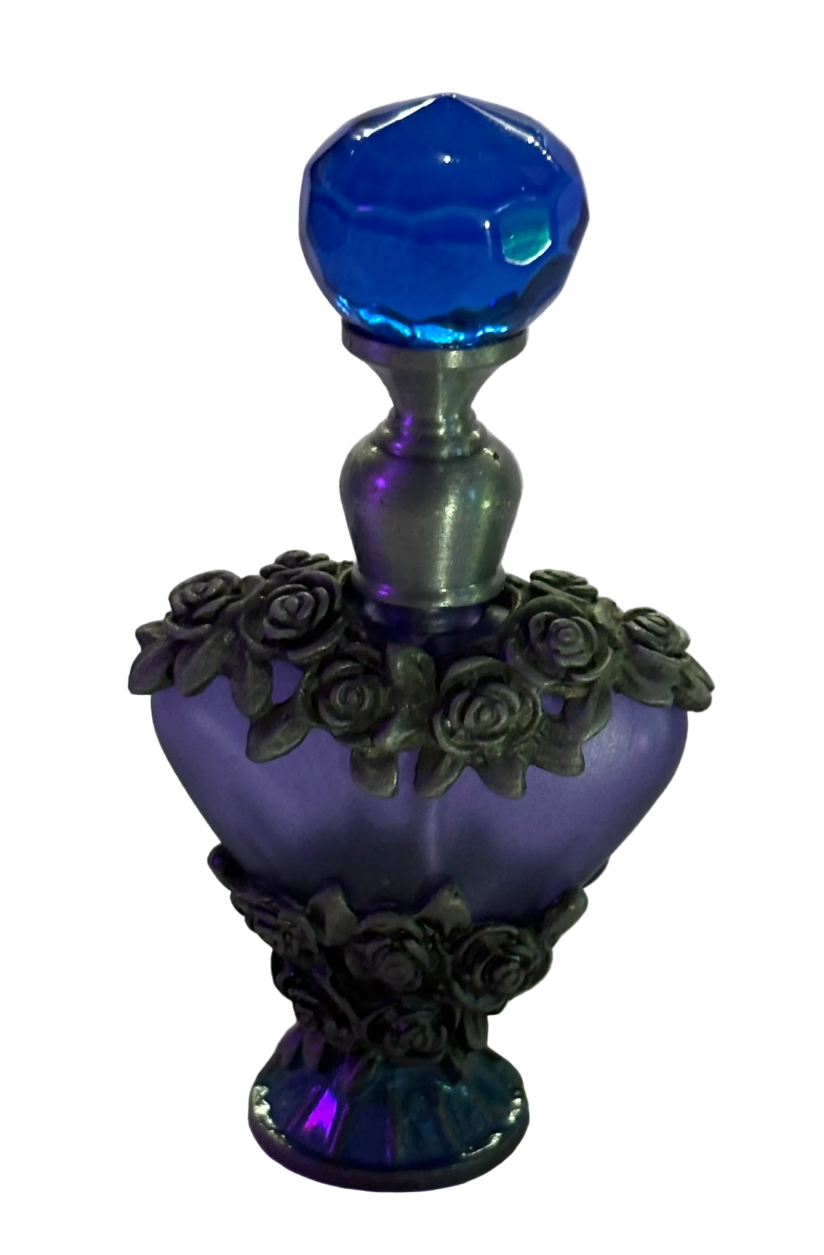 Purple vintage bottle with Blue top