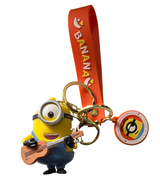 Stuart the minion with guitar keyring