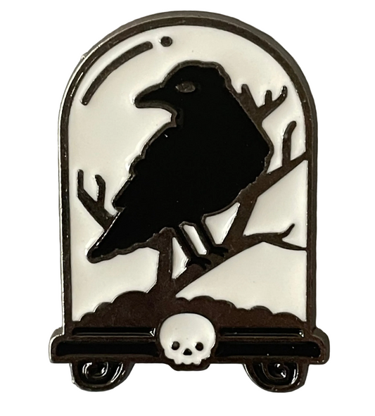Crow pin badge