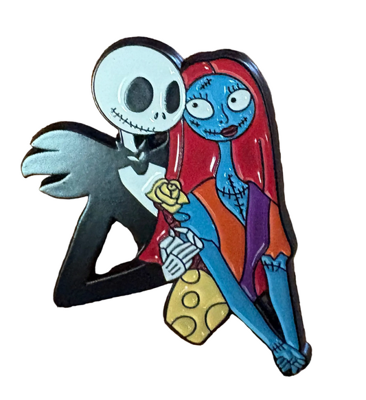 Jack and Sally pin badge