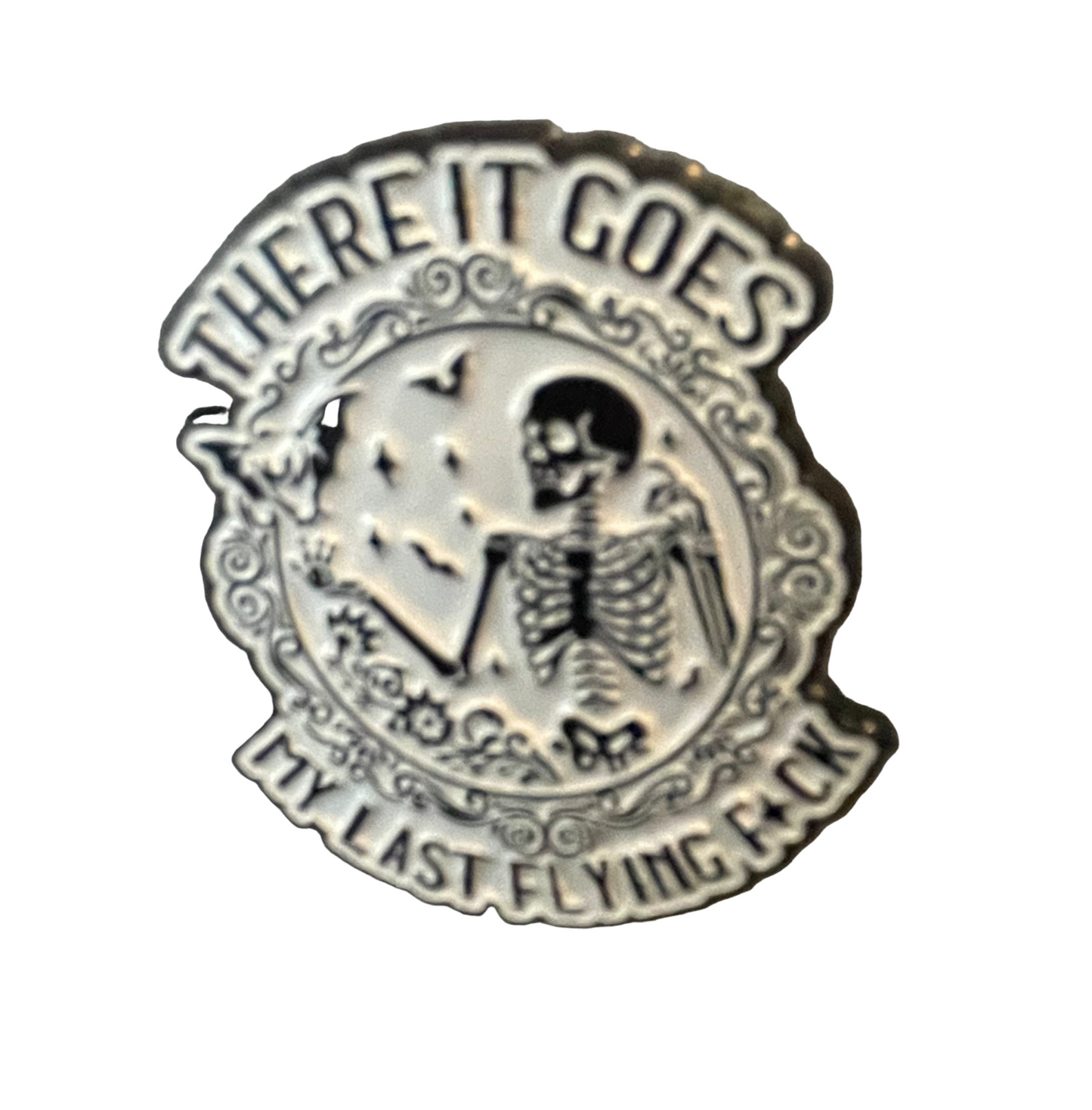 There it goes the last flying f**k pin badge