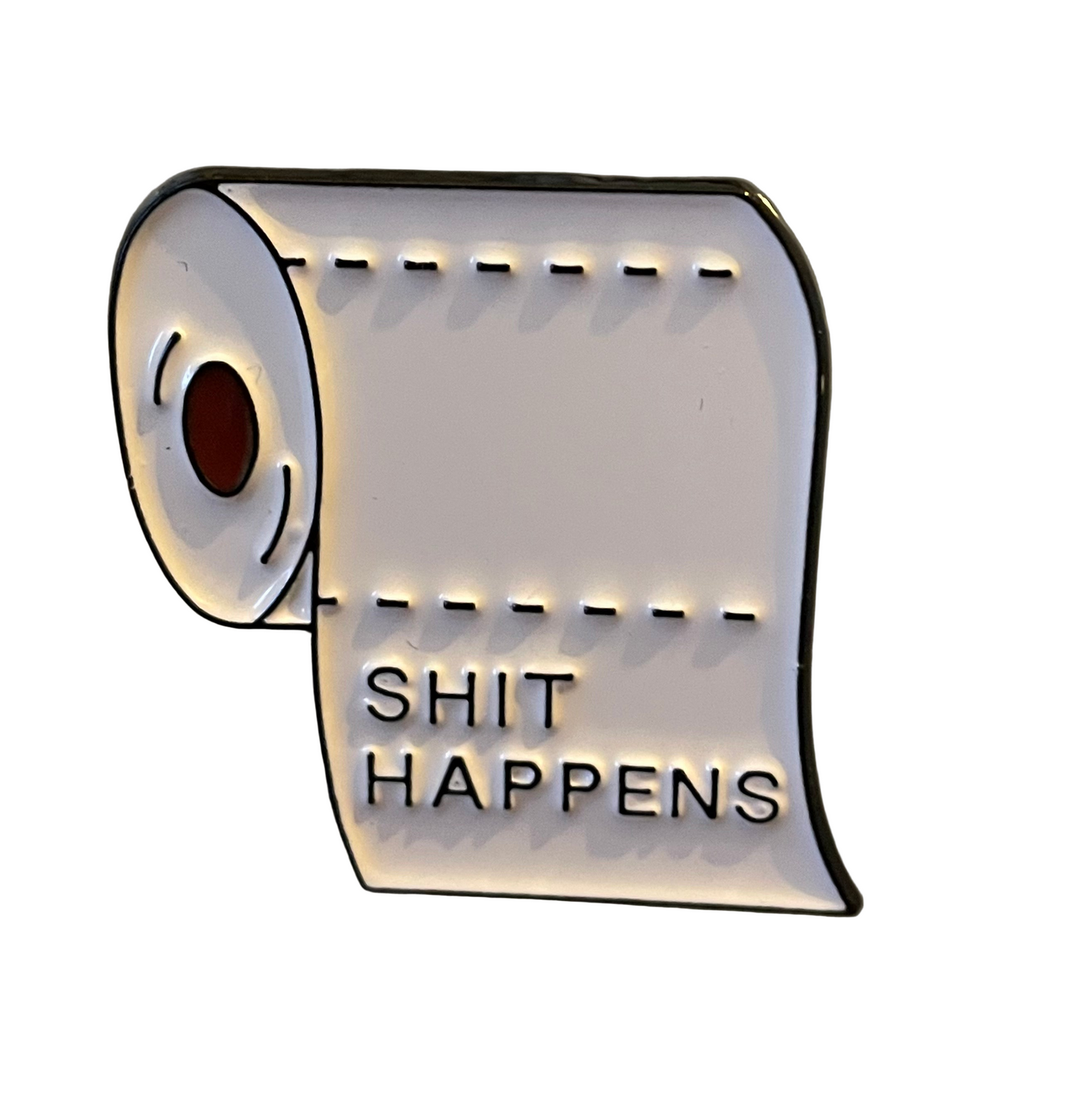 Shit Happens pin badge