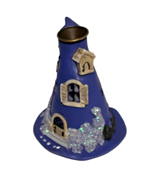 Purple Witches hat incense burner