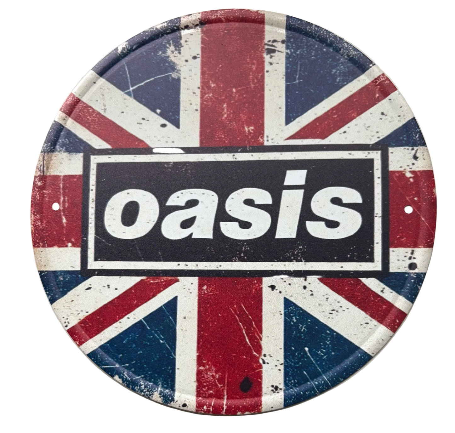 Oasis round sign