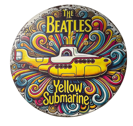The Beatles Yellow Submarine round sign