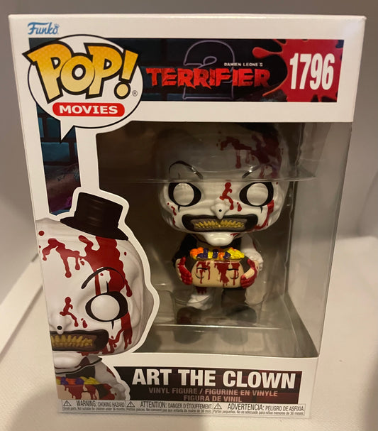 Terrifier 2 Art the clown with candy filled head funko