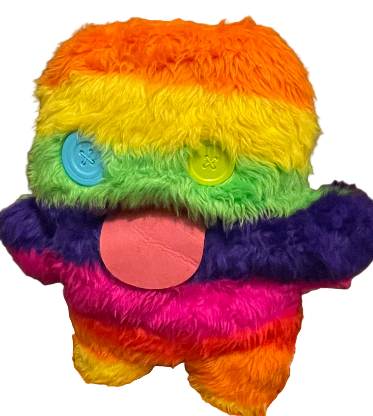 Fuggler multicoloured with tongue sticking out 18 inch plushie