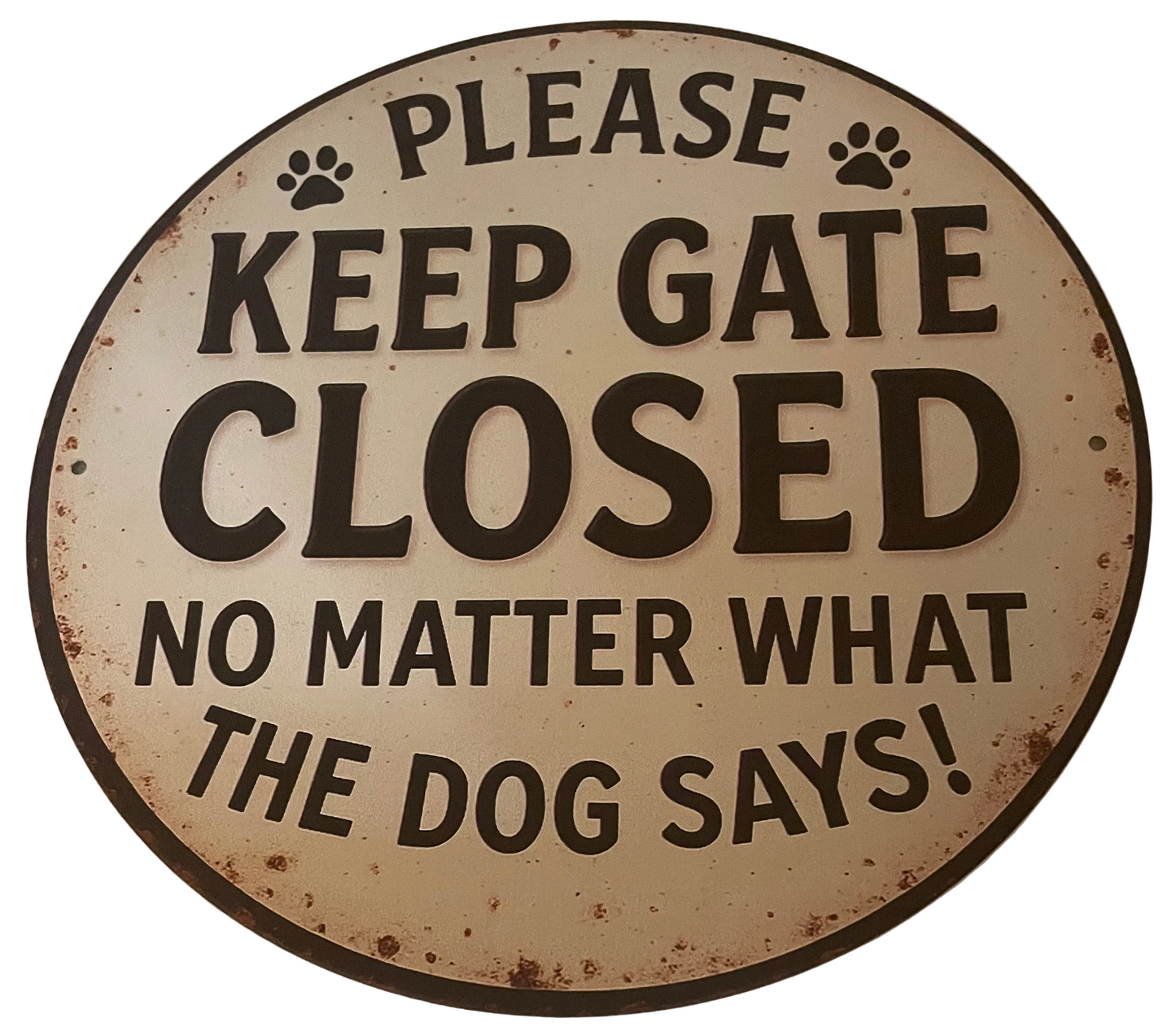 Please keep gate closed sign
