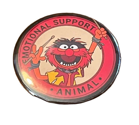 Animal from the muppets emotional support animal pin badge