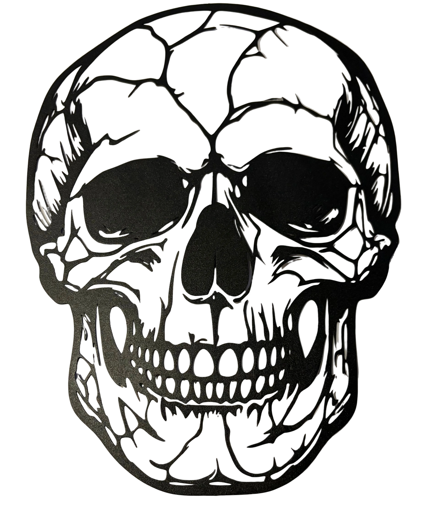 Skull metal sign
