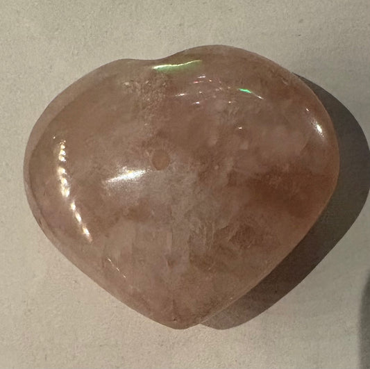 Rose Quartz Crystal heart incense stick holder