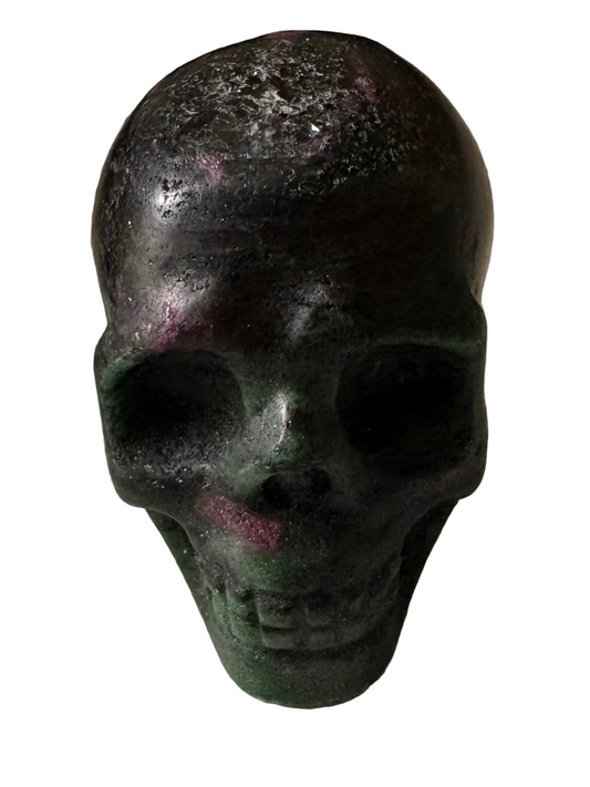 Green Holistic healing skull