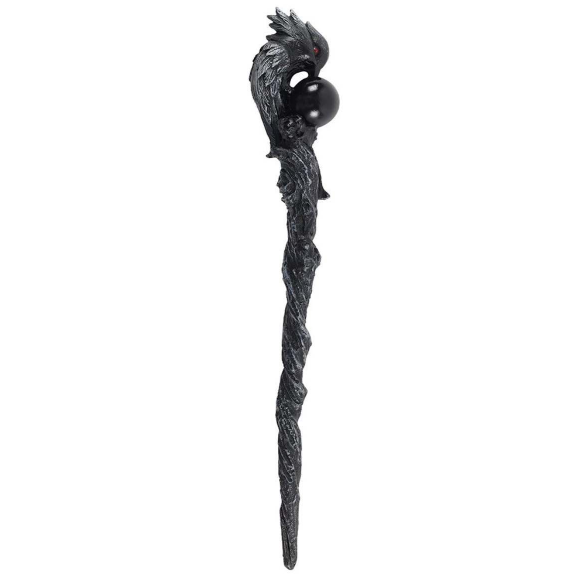 Silver Raven Resin Wand