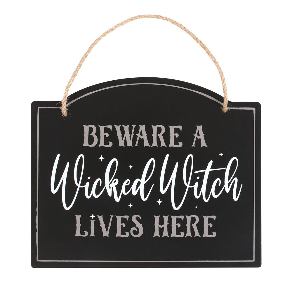 Beware A Wicked Witch Lives Here Sign